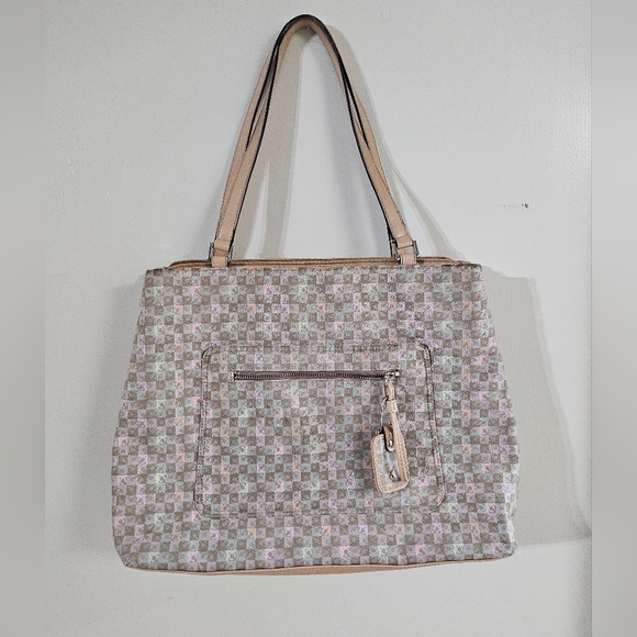 Liz Claiborne Tan and Gray Tote Bag with Stylish Design - Picture 1 of 16